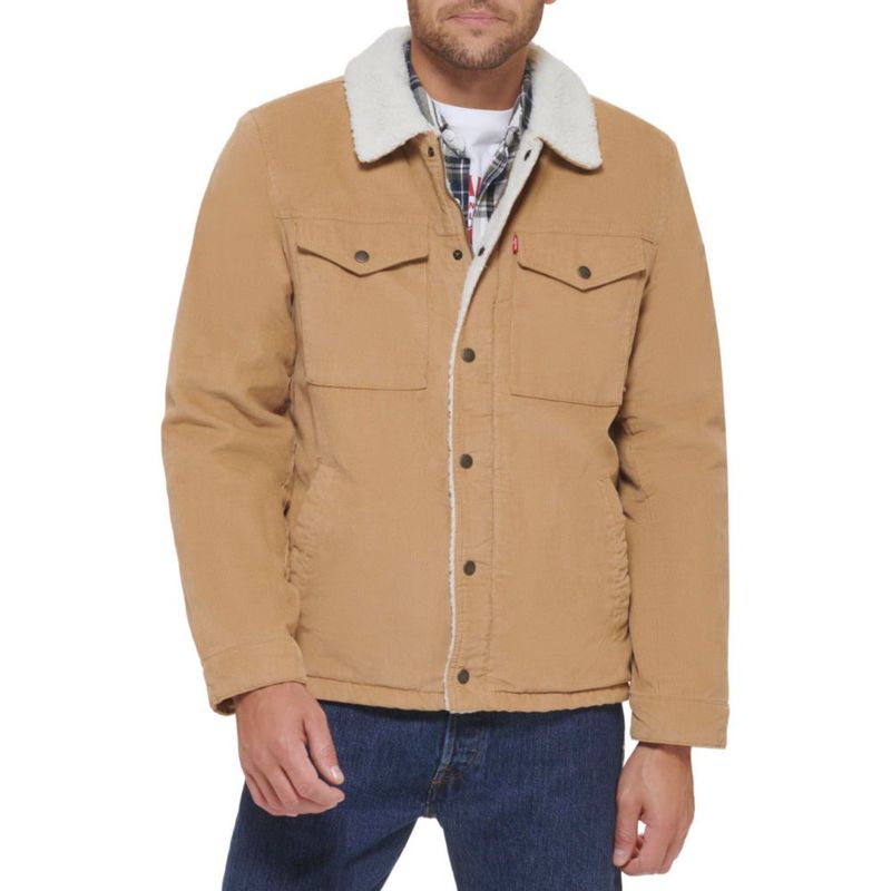 Chaqueta Levi's de pana con forro Sherpa color tostado XLT