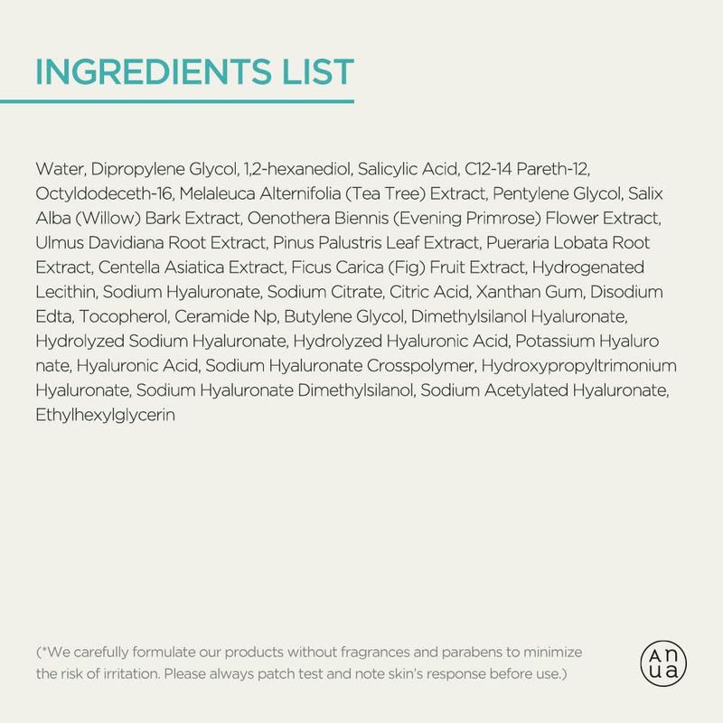 Tónico ANUA BHA 2% Exfoliante suave con ácido salicílico 150 ml