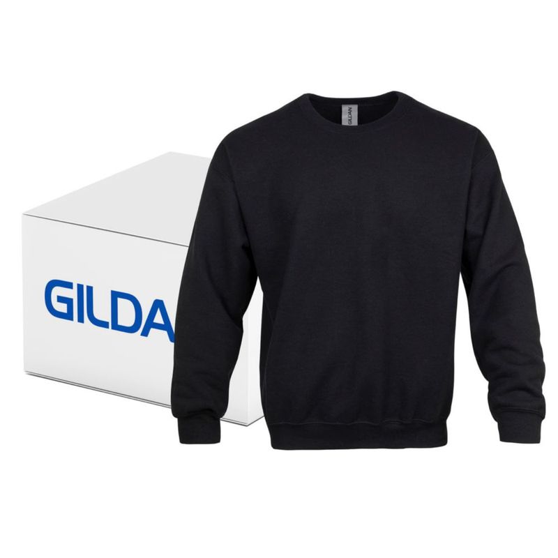 Sudadera Gildan G18000 Talla M Negra – Pack de 36