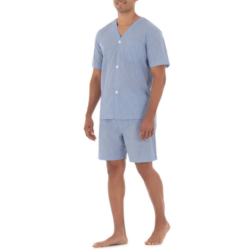 Pijama Fruit of the Loom Hombre Talla Grande Rayas Azules