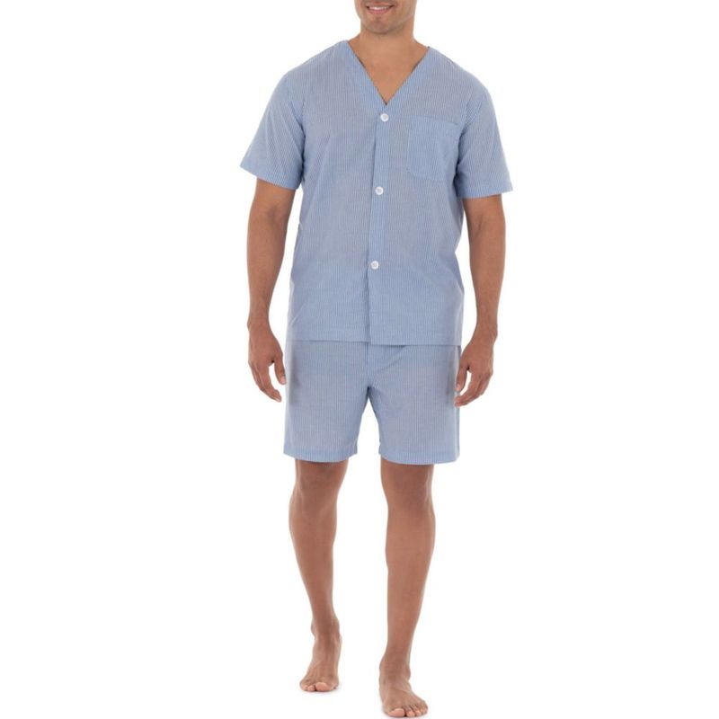 Pijama Fruit of the Loom Hombre Talla Grande Rayas Azules