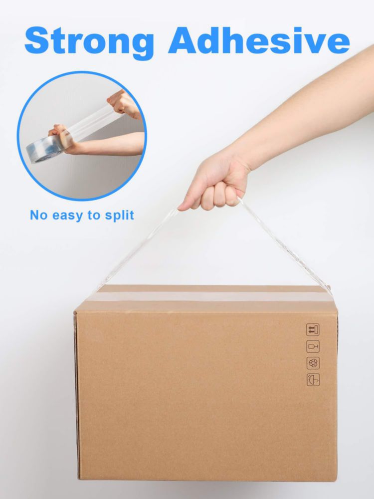 Cinta de embalaje transparente JARLINK 12 rollos 55 m x 48 mm 2.8 mil