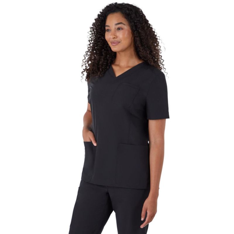 BLUSA Hanes 2X EE. UU. Ébano de absorción de humedad y elasticidad para profesionales de la salud