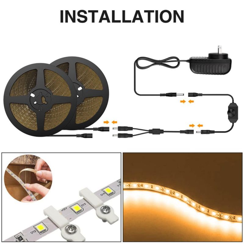 Tira de luces LED Onforu 20 m regulable blanco cálido