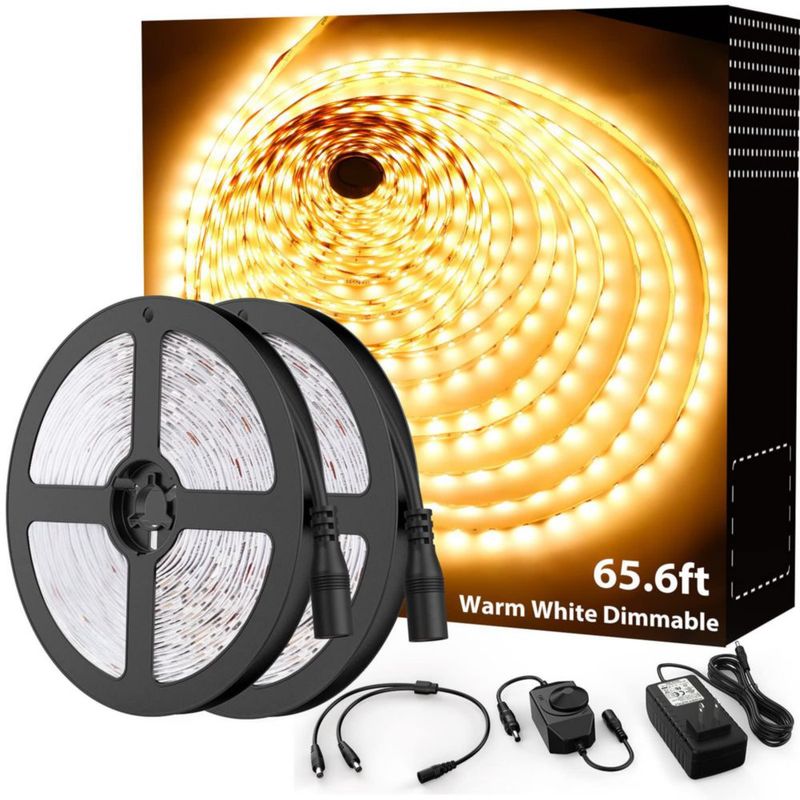 Tira de luces LED Onforu 20 m regulable blanco cálido
