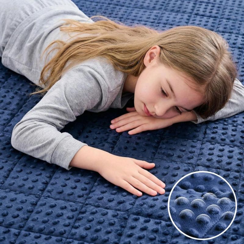 Manta con peso yescool Twin 5 kg azul de enfriamiento y lavable