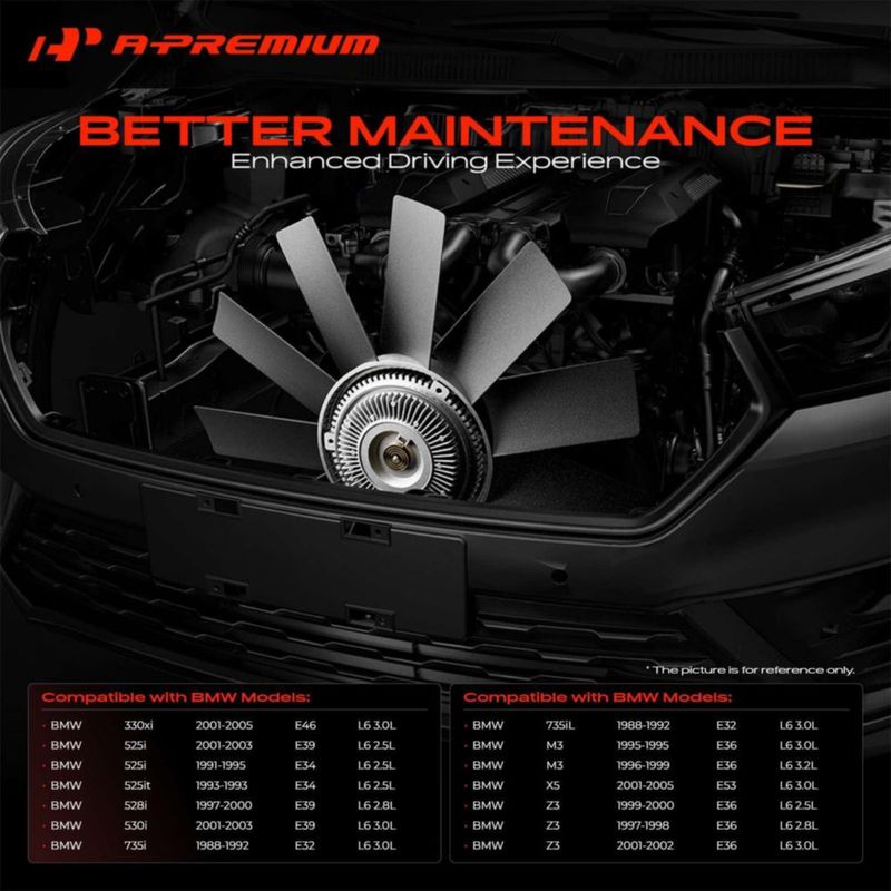 Pala de ventilador A-Premium 42 cm 11 aspas compatible con BMW