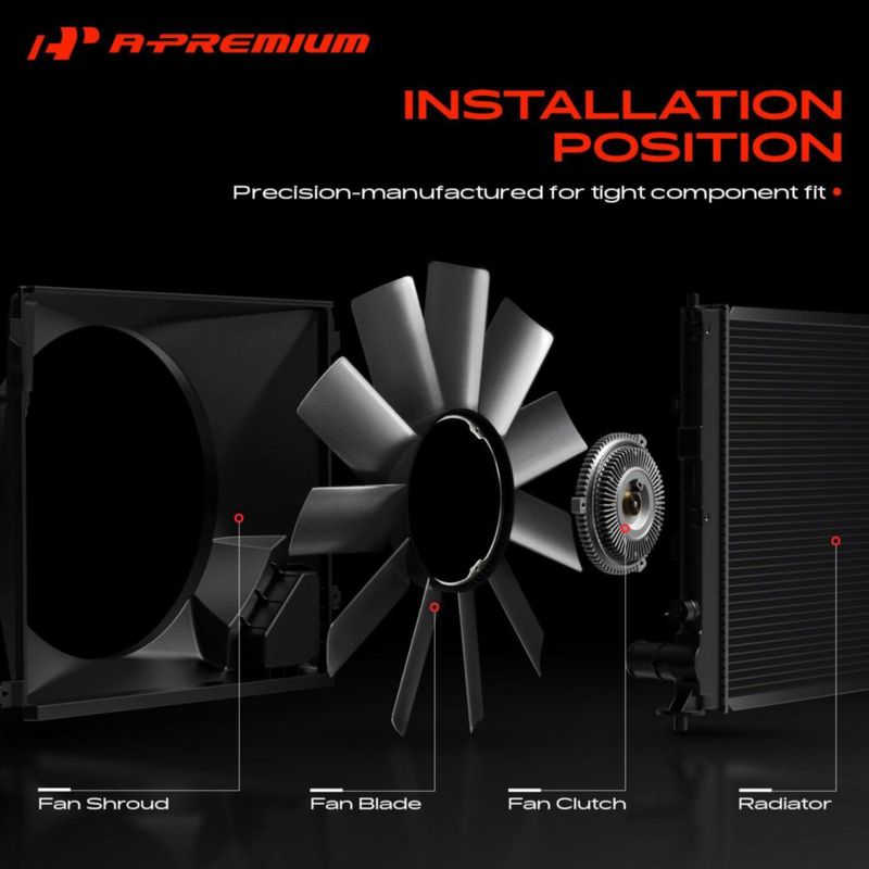 Pala de ventilador A-Premium 42 cm 11 aspas compatible con BMW