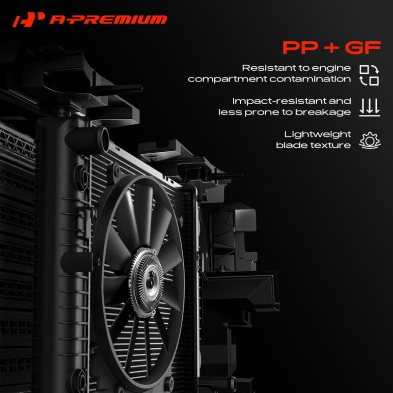 Pala de ventilador A-Premium 42 cm 11 aspas compatible con BMW