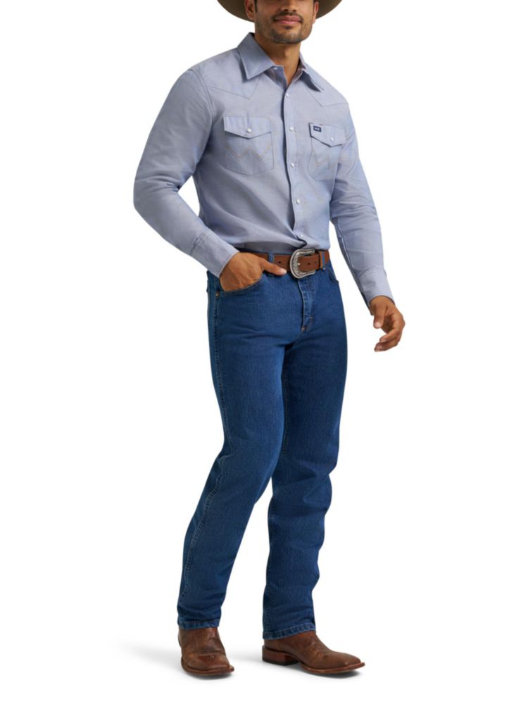 Camisa Wrangler Corte Vaquero XL Chambray Claro
