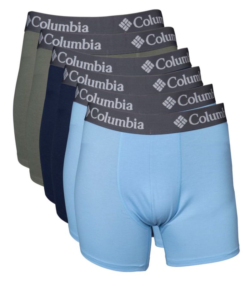Calzoncillos tipo bóxer Columbia 6 unidades L Azul/Marino/Verde
