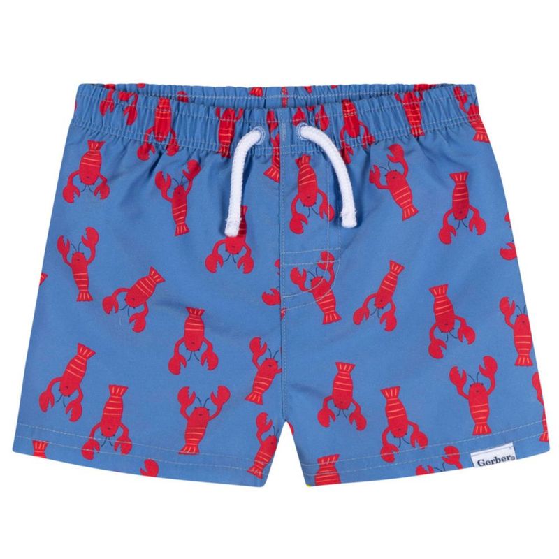Pantalones de baño Gerber 12 meses con estampado de langostas – Pack de 2