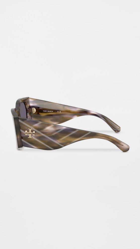 Gafas de sol Tory Burch 55 pulg. gradiente púrpura