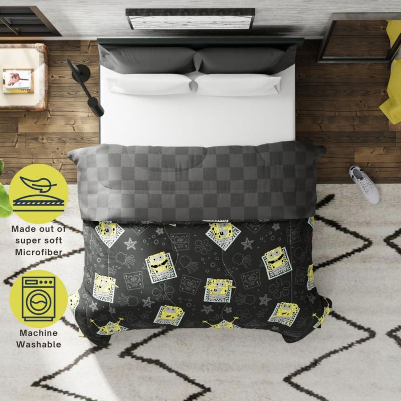 Edredón Franco Queen 219 cm Bob Esponja Microfibra