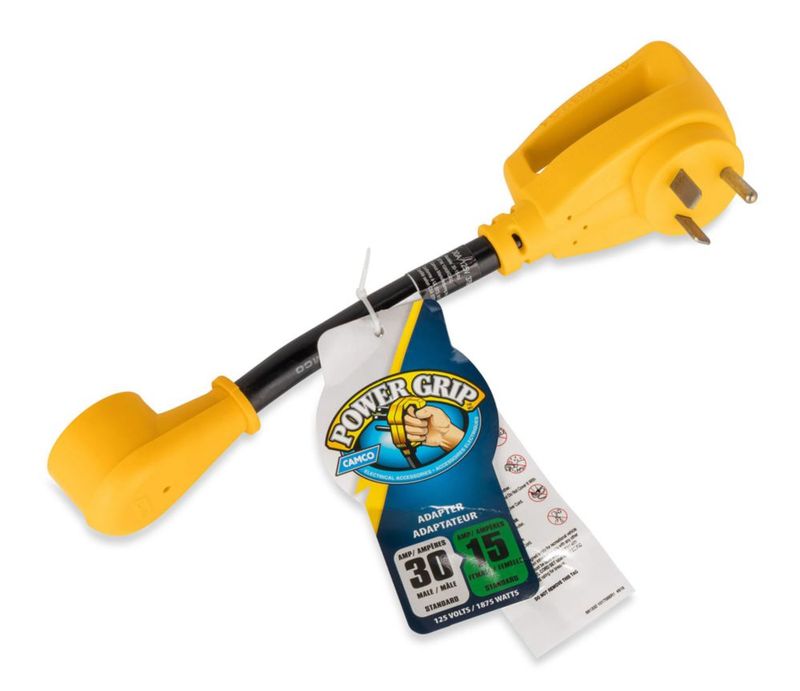 Adaptador eléctrico Camco 30 a 15 A 30 cm