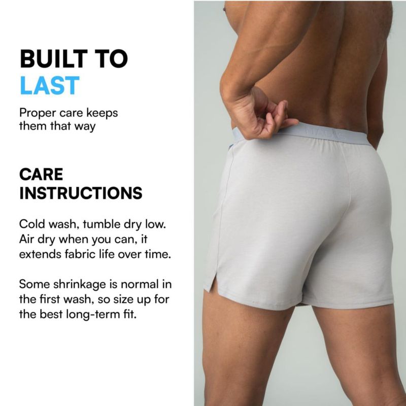 Boxers NADS de algodón orgánico gris pack de 3 talla grande