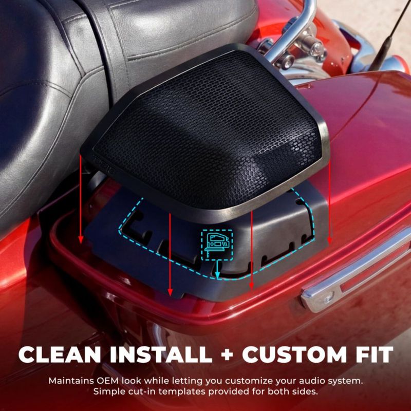 Parlantes DS18 RY‑HD69SBU 6x9" Harley 2014‑2023