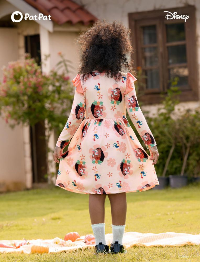 Vestido Disney Moana para Niña Pequeña de Manga Larga 2T