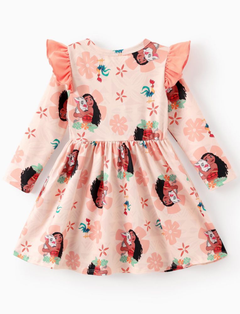 Vestido Disney Moana para Niña Pequeña de Manga Larga 2T