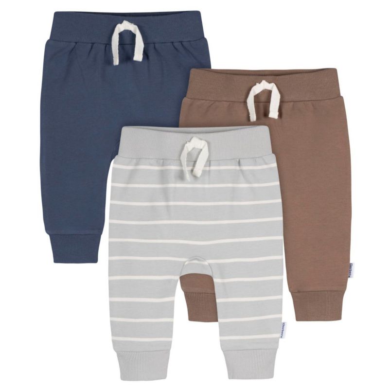 PANTALONES Gerber para bebé varón 6‑9 meses Pack de 3 tipo jogger