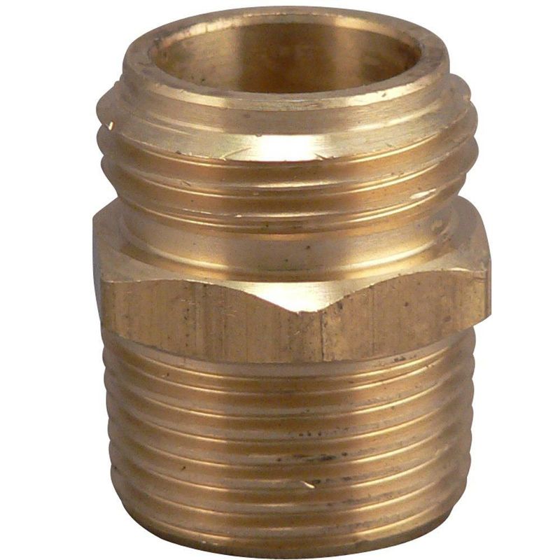 Adaptador de manguera de jardín Plumb Pak PP850-61 de latón 3/4"x3/4"x1/2"
