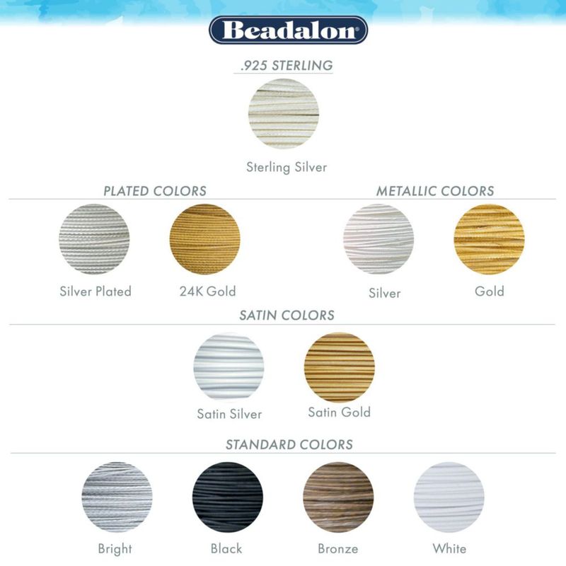 Alambre Beadalon 92 m Satín Plateado 038 mm 49 Hilos