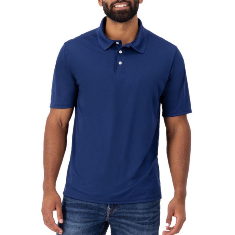 Polo Hanes Sport Hombre Cool Dri Azul Marino Talla Mediana