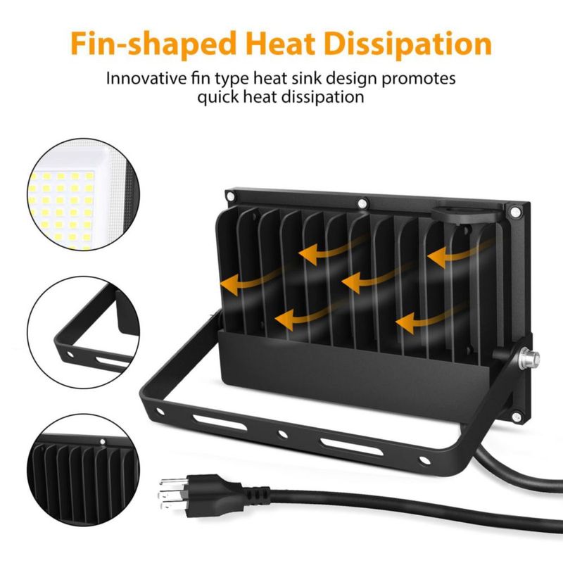 Luminarias LED Onforu 80 W Pack de 4 impermeables IP66