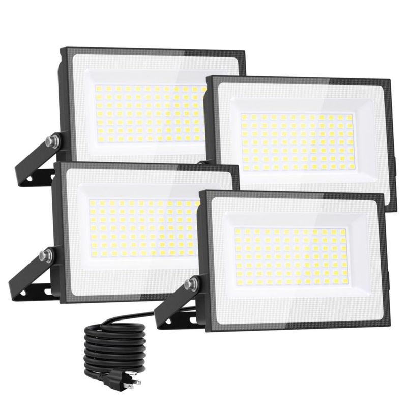 Luminarias LED Onforu 80 W Pack de 4 impermeables IP66
