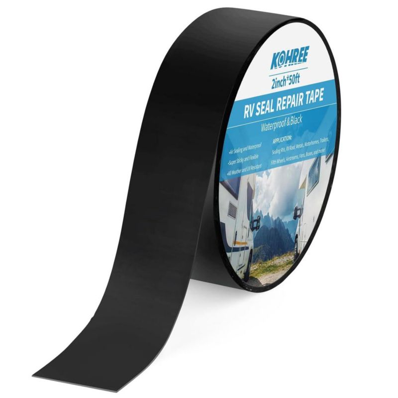 Cinta de sellado Kohree para autocaravana 5 cm x 15 m negra