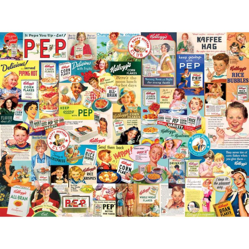 Rompecabezas RoseArt de 1000 piezas – Anuncios vintage de Kellogg's