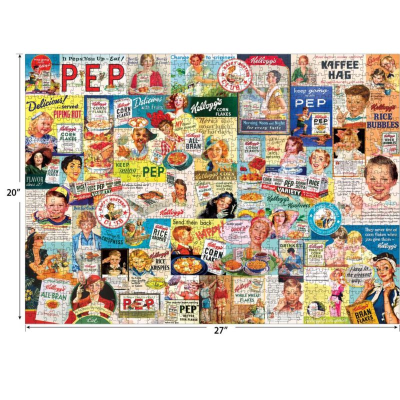 Rompecabezas RoseArt de 1000 piezas – Anuncios vintage de Kellogg's