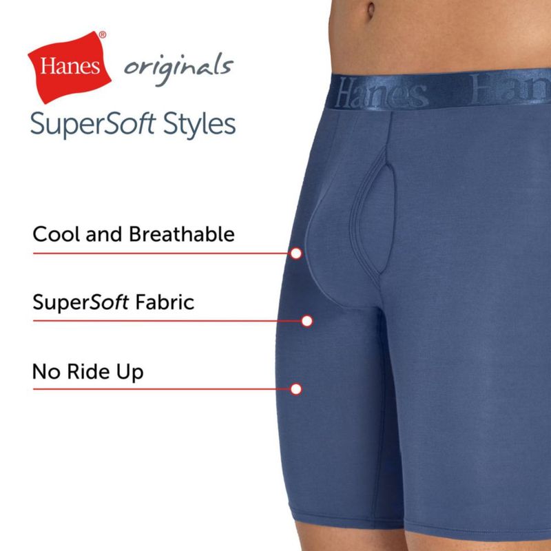 Boxer Hanes 3 unidades de viscosa de bambú