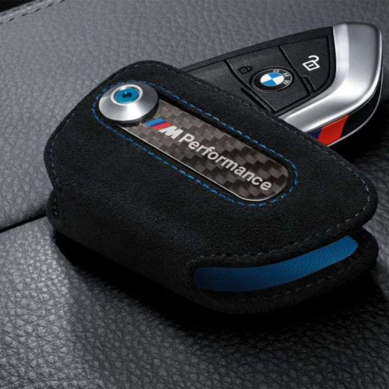 Funda para llave BMW 82292355519 M Performance de fibra de carbono y alcántara