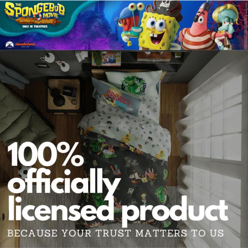 Juego de cama Franco Twin SpongeBob 5 piezas reversible