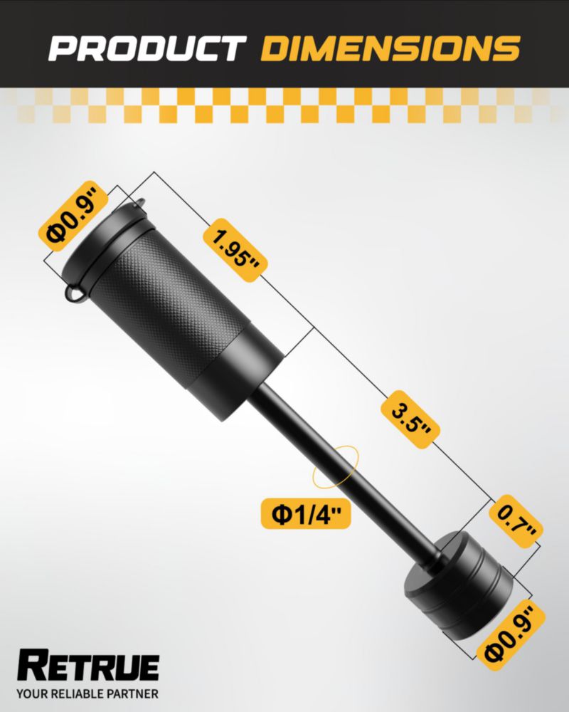 Candado para Acoplador de Remolque RETRUE 9 cm 1/4" Llave Idéntica (2 piezas)