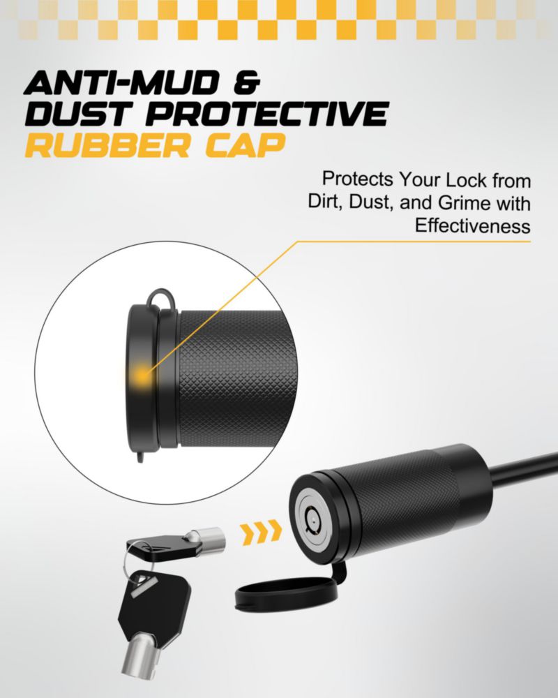 Candado para Acoplador de Remolque RETRUE 9 cm 1/4" Llave Idéntica (2 piezas)