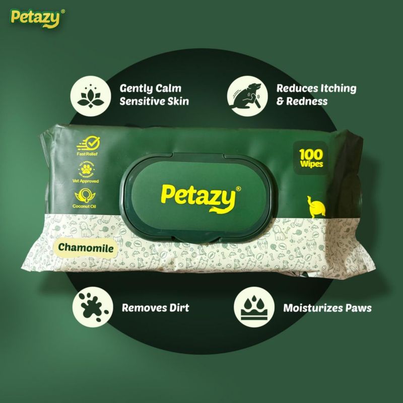 Toallitas Petazy 100 unidades para limpieza de perros y gatos