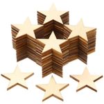 Estrellas de madera Gejoy 25 mm 300 piezas recortes en blanco