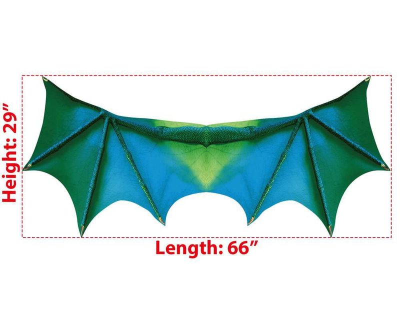 Capa de alas Seasons 168 cm verde talla única