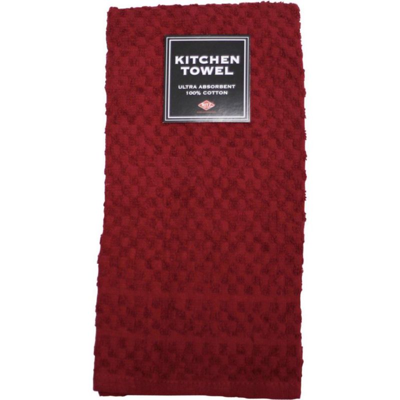 Toalla de cocina Ritz algodón 38 x 64 cm color rojo paquete de 1
