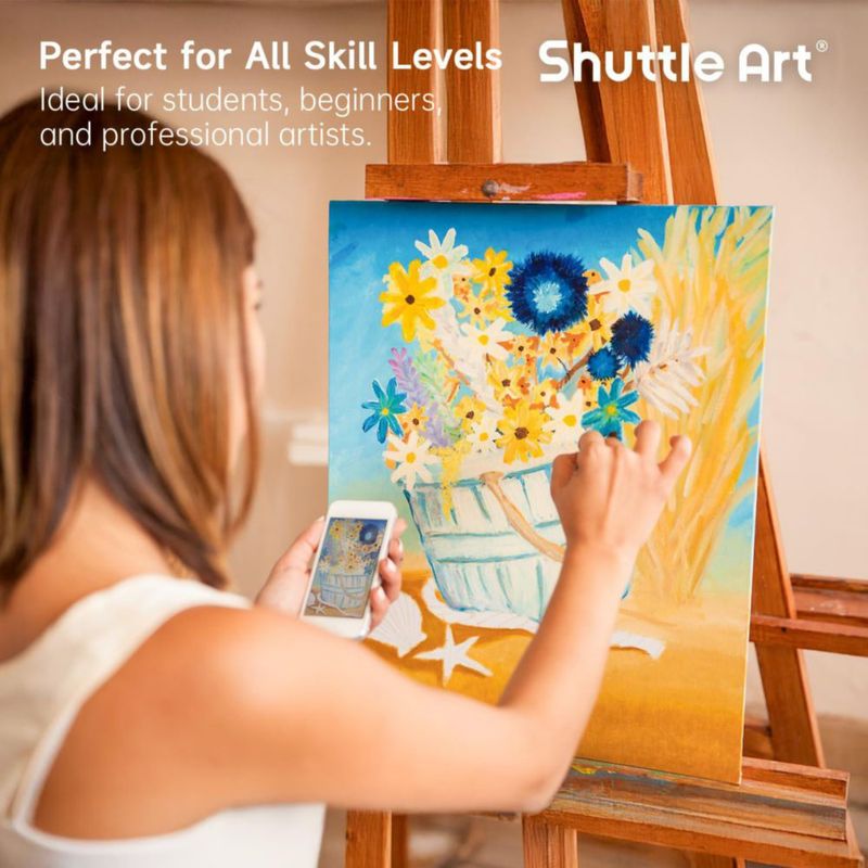 Lienzo de algodón Shuttle Art 15x20 y 20x25 cm – Pack de 36
