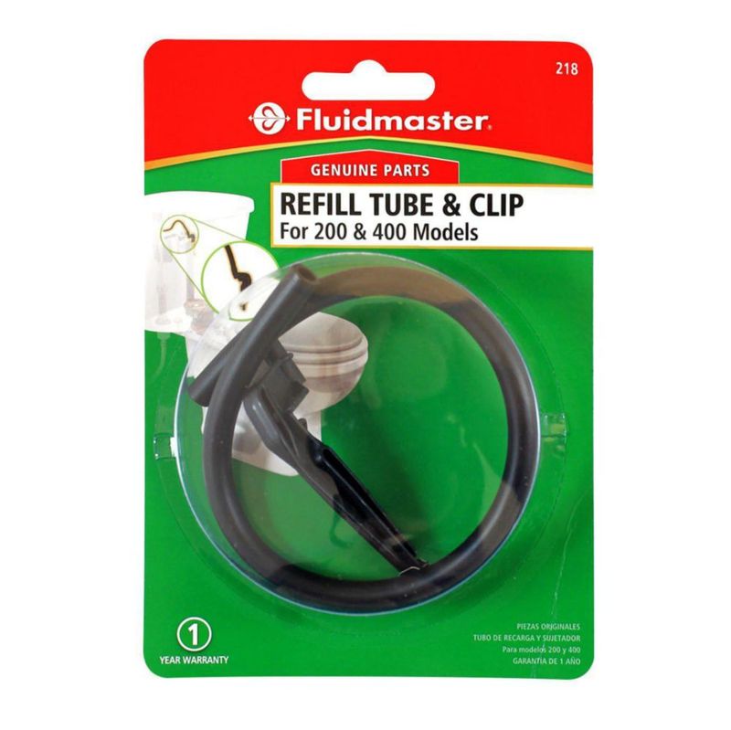 Tubo de recarga de inodoro Fluidmaster 218 de repuesto para válvulas