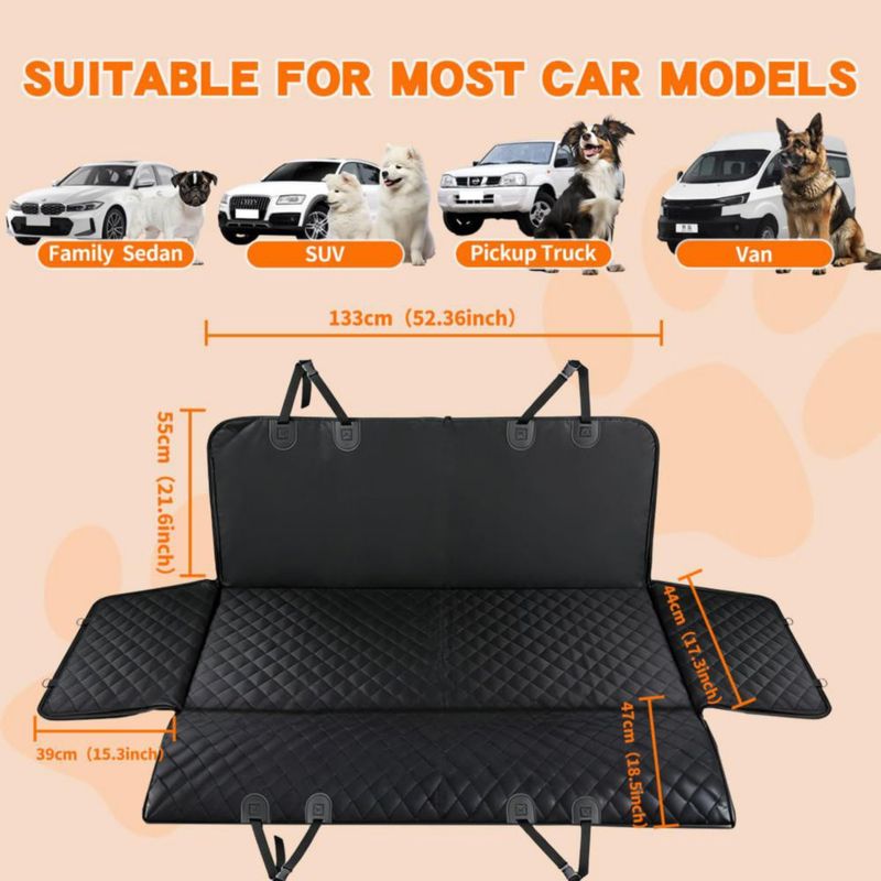 Cobertura para Asiento de Coche para Perro CBBPET 600D Impermeable con Ventana de Malla