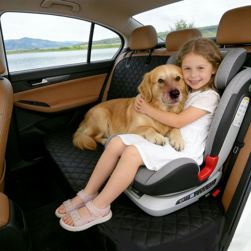 Cobertura para Asiento de Coche para Perro CBBPET 600D Impermeable con Ventana de Malla