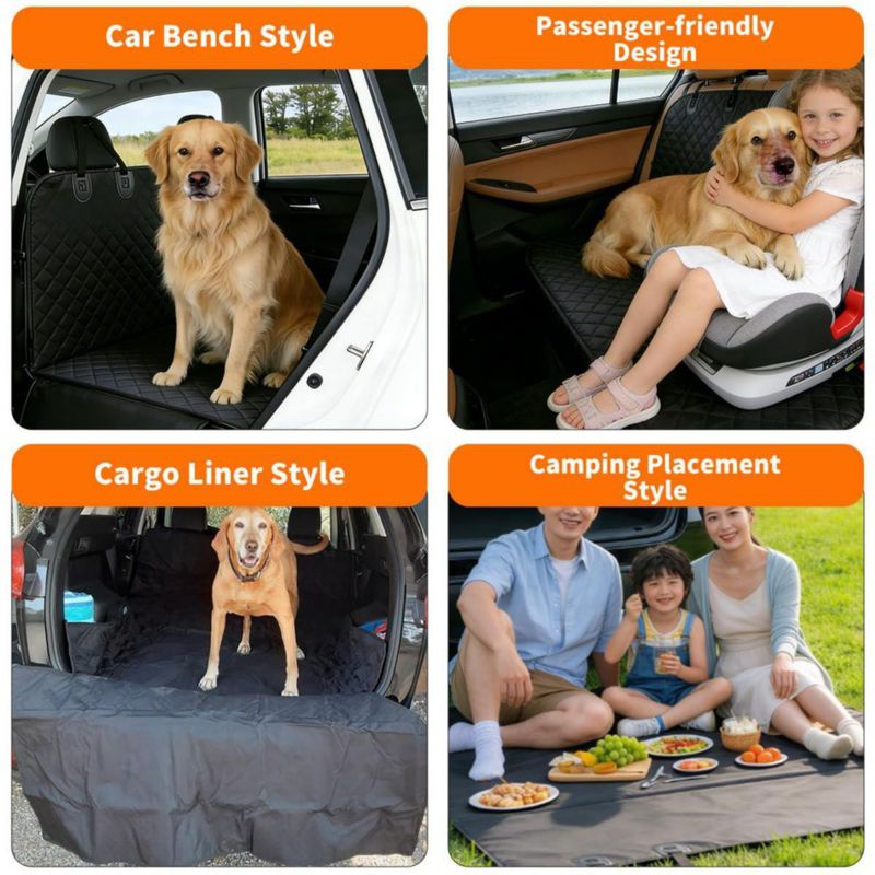 Cobertura para Asiento de Coche para Perro CBBPET 600D Impermeable con Ventana de Malla