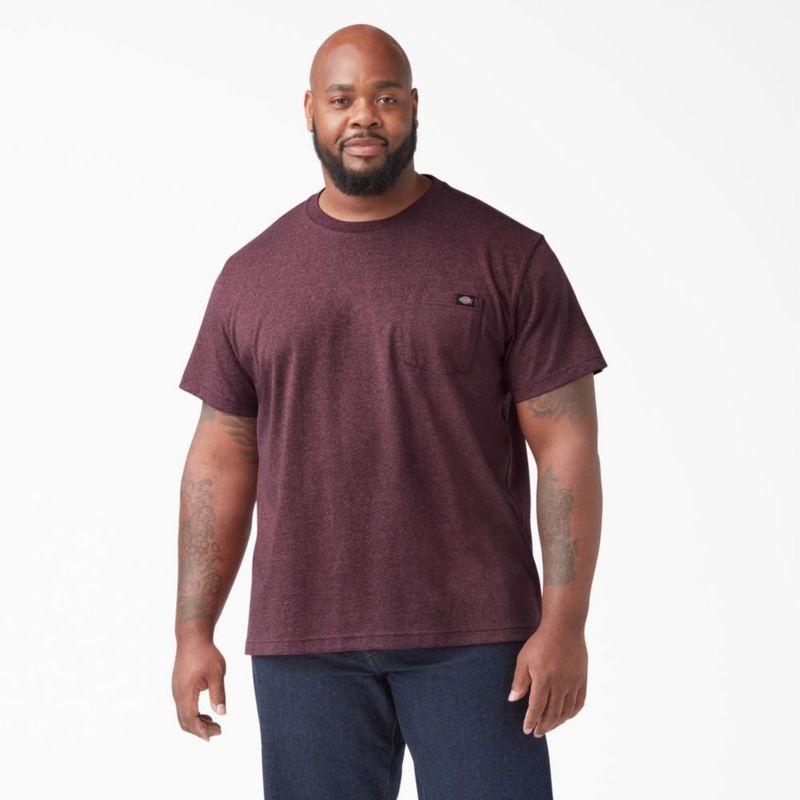 Camiseta Dickies XXL Burdeos Jaspeado Cuello Redondo