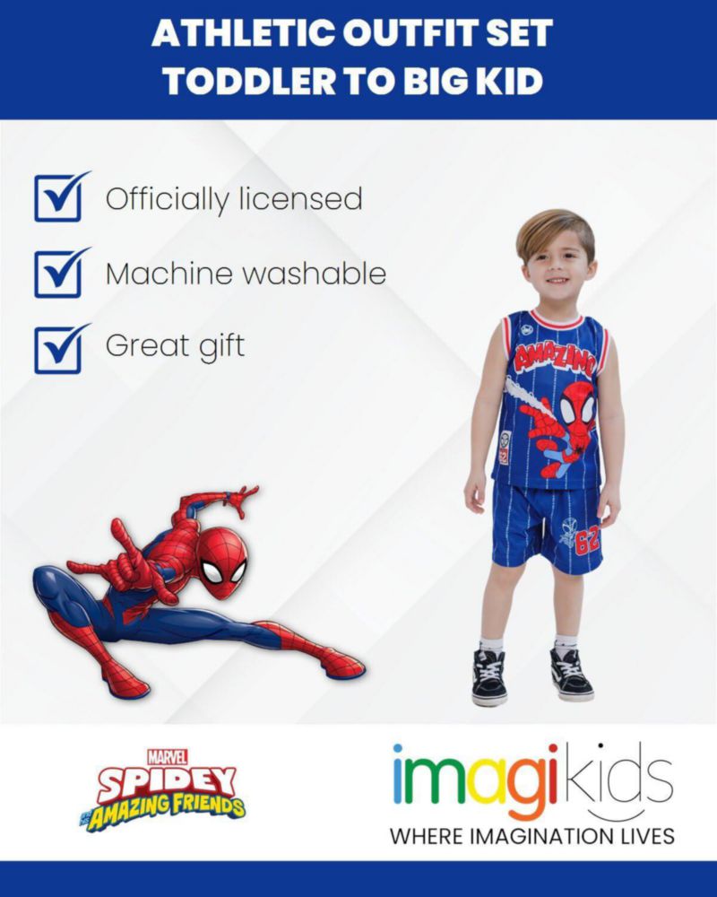 Conjunto Marvel 2T azul Spidey y sus Amigos – Jersey