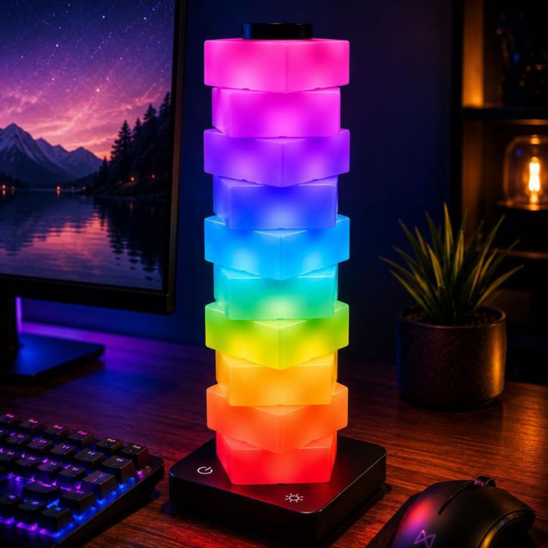 Lámpara Modular RGB GLO‑X con Control Táctil para Gaming