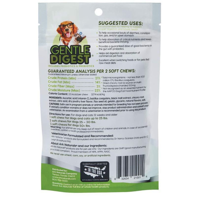 Masticables para perros ARK NATURALS Gentle Digest – Pack de 2